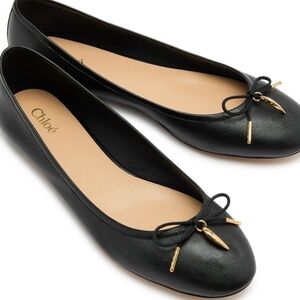 Chloe's Black Sandals Size 37.5 NEW #10